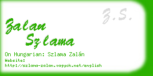 zalan szlama business card